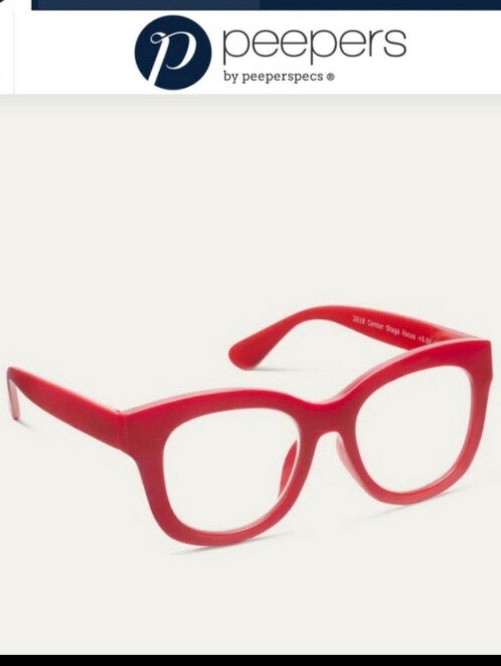 PEEPERS Bright Red Fashion Eyewear Frames for Dress-Up 250 Strength